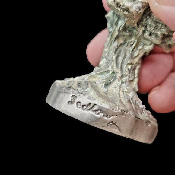 Sedlow Masterworks Pewter Flipper Dolphin Ocean Sea Marine Animals Sculpture 4" - Picture 7 of 7